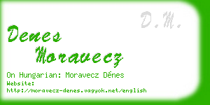denes moravecz business card